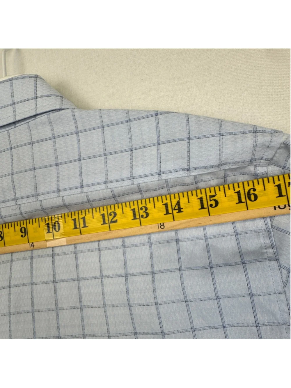 Daniel Hechter Paris Dress Shirt Blue Check Modern Fit Men's / S 14-14.5 - Picture 4 of 12